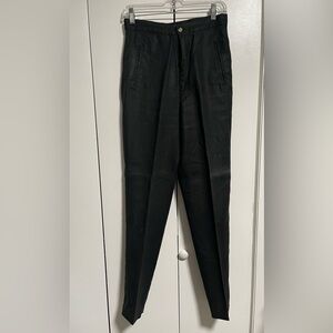 Rafaella Black Linen Trousers